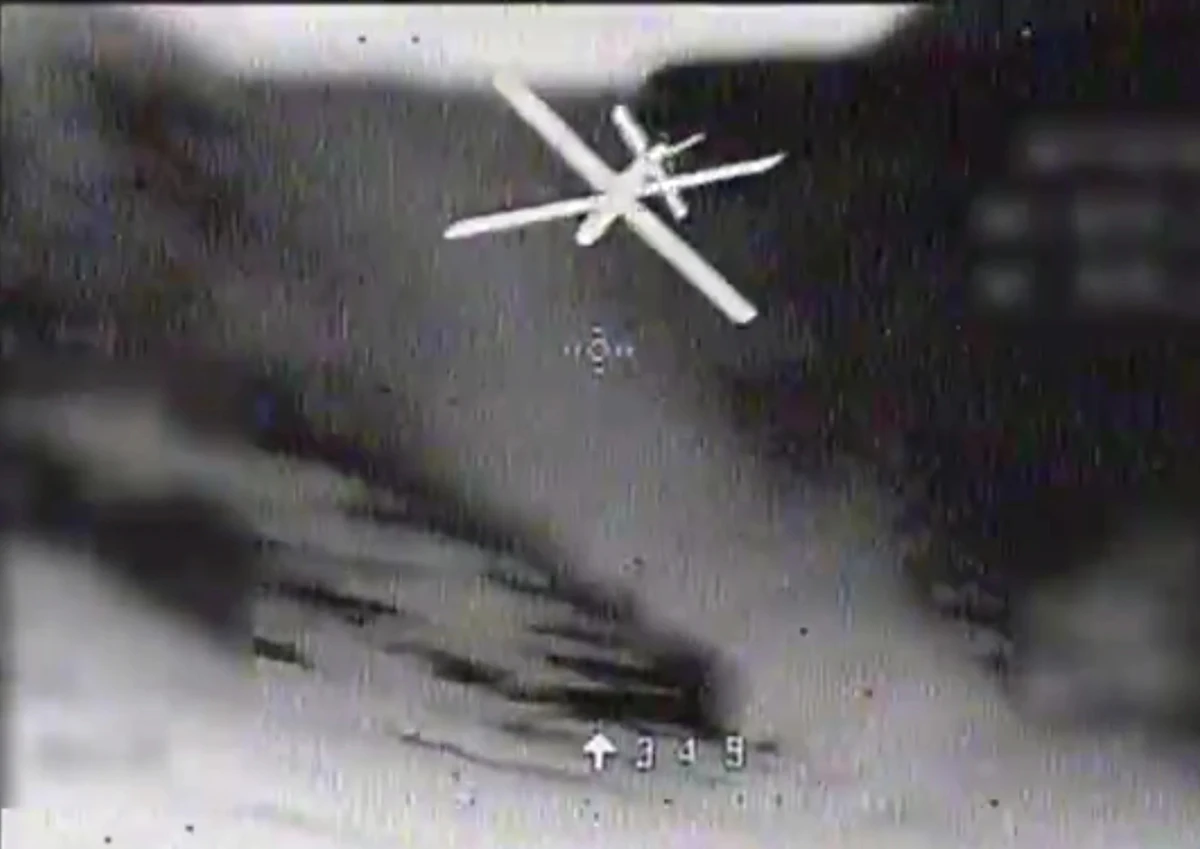 A Russian Lancet in the sights of a Posipaky interceptor