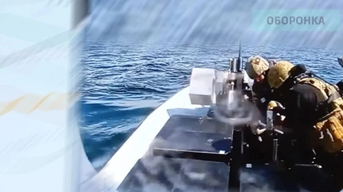 Interceptor drones being loaded onto an uncrewed surface vessel