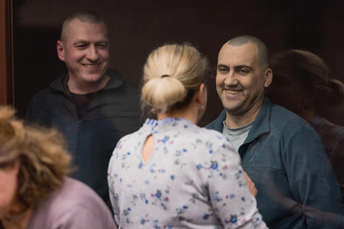 Ukrainian citizens in the Russian court.