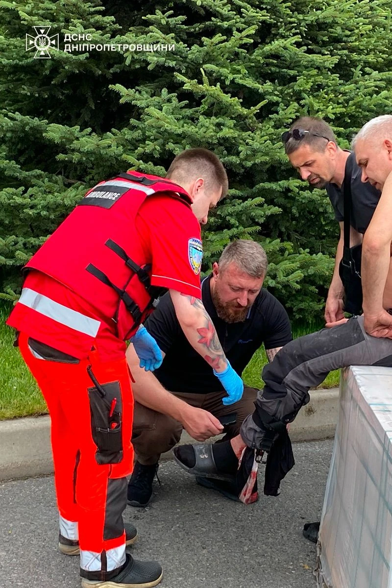 Medics providing assistance