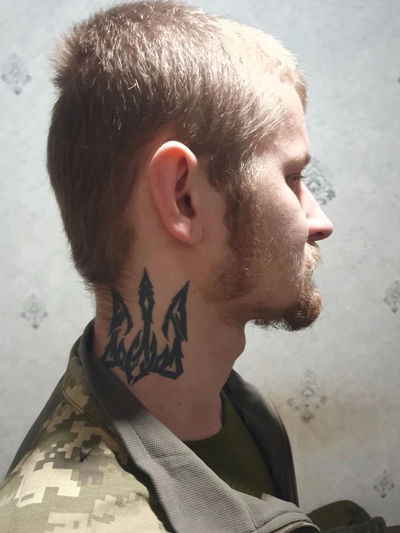 After his release, Roland got another tattoo – a trident