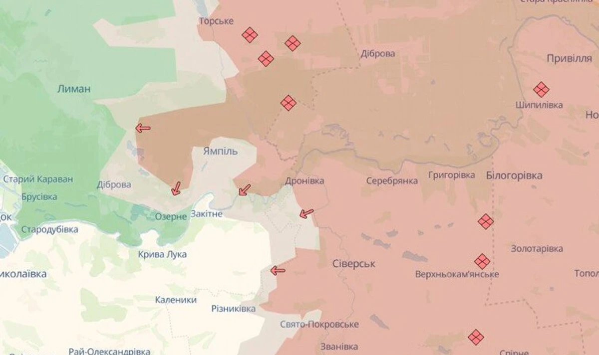 Дроновка на карте DeepState