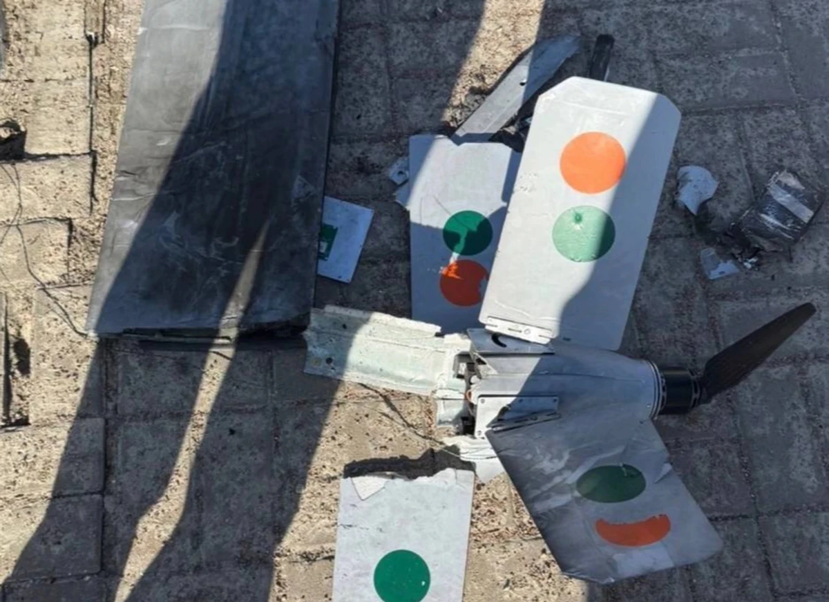 Debris from a Lancet with AI tags on board in Kyiv