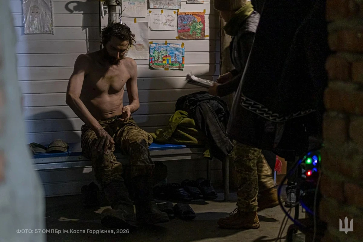 Vladyslav after evacuation from the position