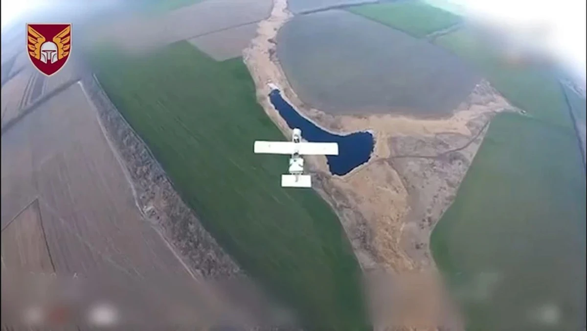 A Molniya drone equipped with a Starlink terminal