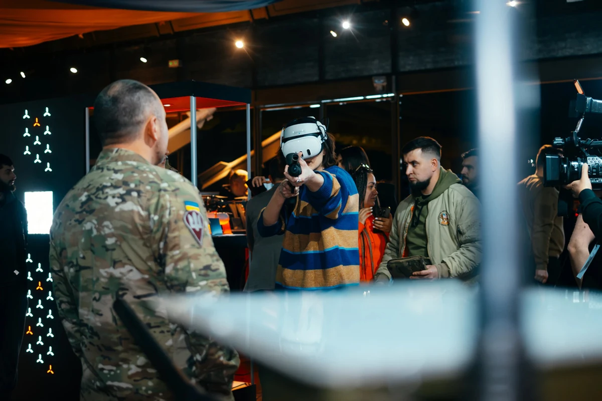 An UP journalist performs an exercise