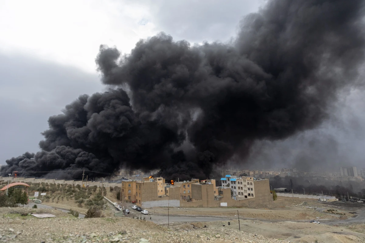 The sky over Tehran on 8 March