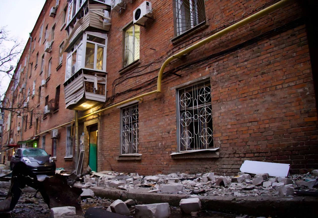 The scene of the strike