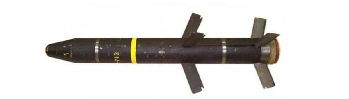 A high-precision 155mm M712 Copperhead munition with stabilisers deployed. A high-precision 155mm M712 Copperhead munition with stabilisers deployed.