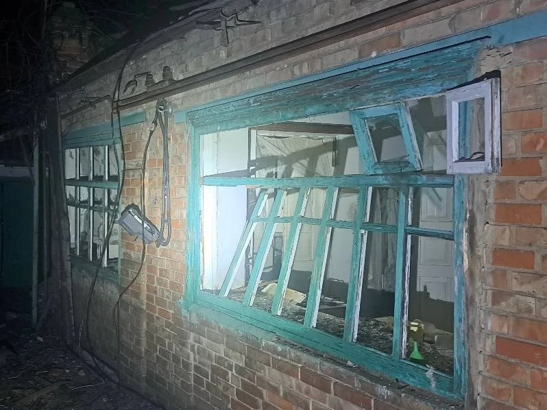 Shattered windows.