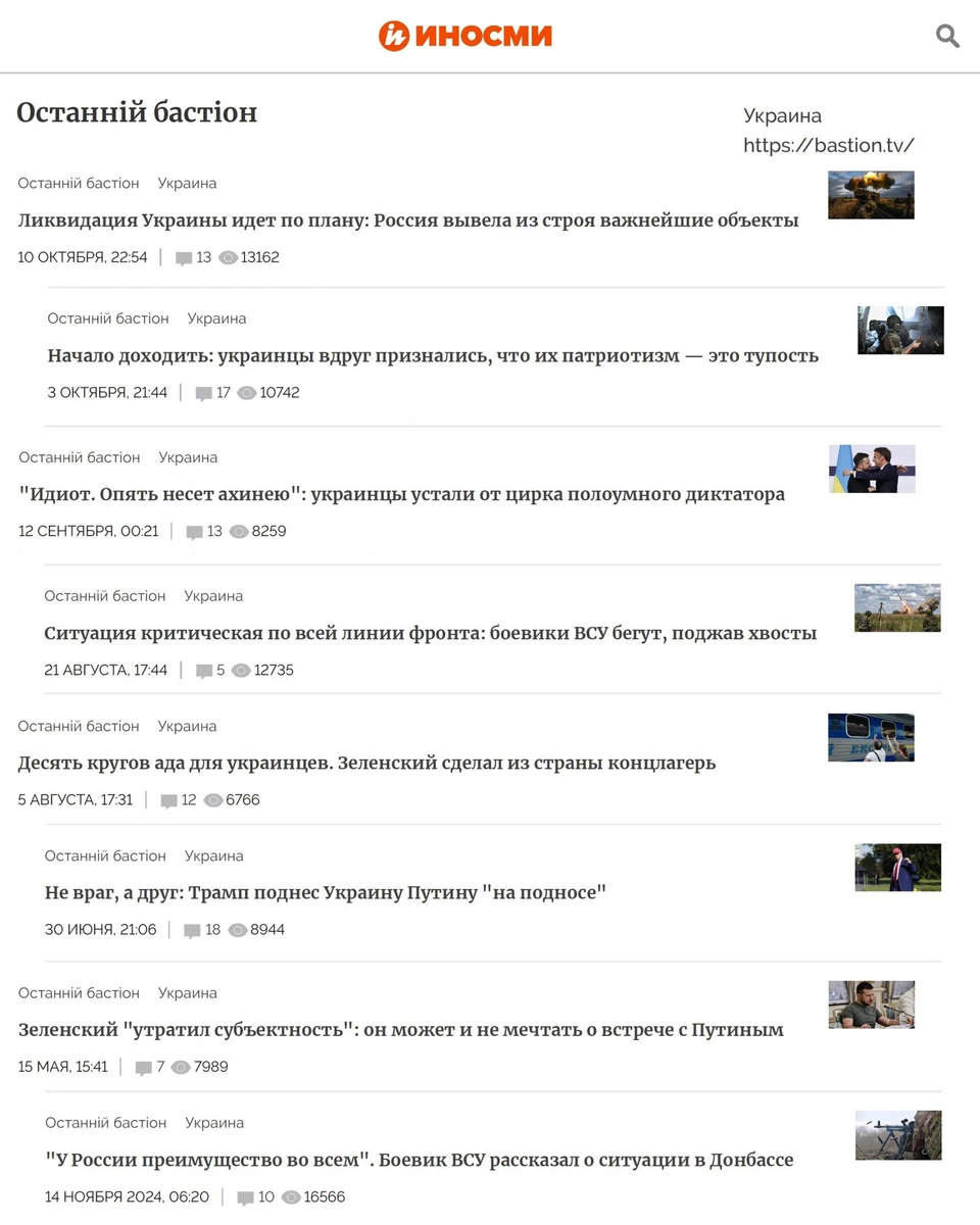 Приклади публікацій ОБ на шпальтах ІноСМІ