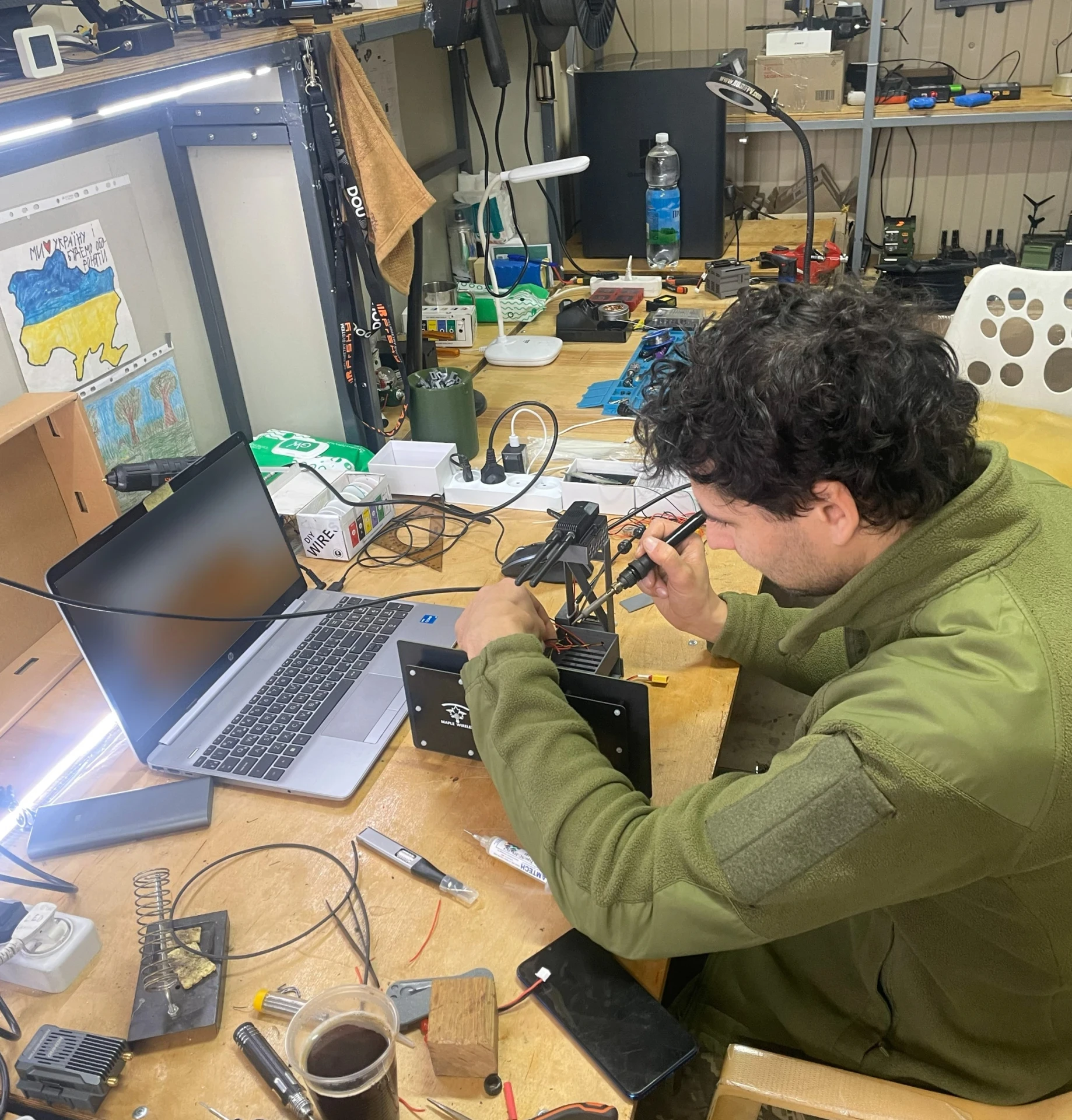 Field drone laboratory.