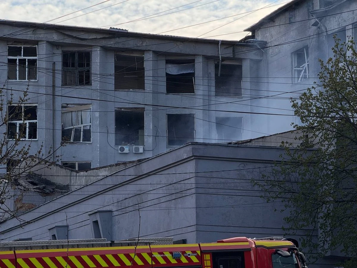 The aftermath of the Russian attack.