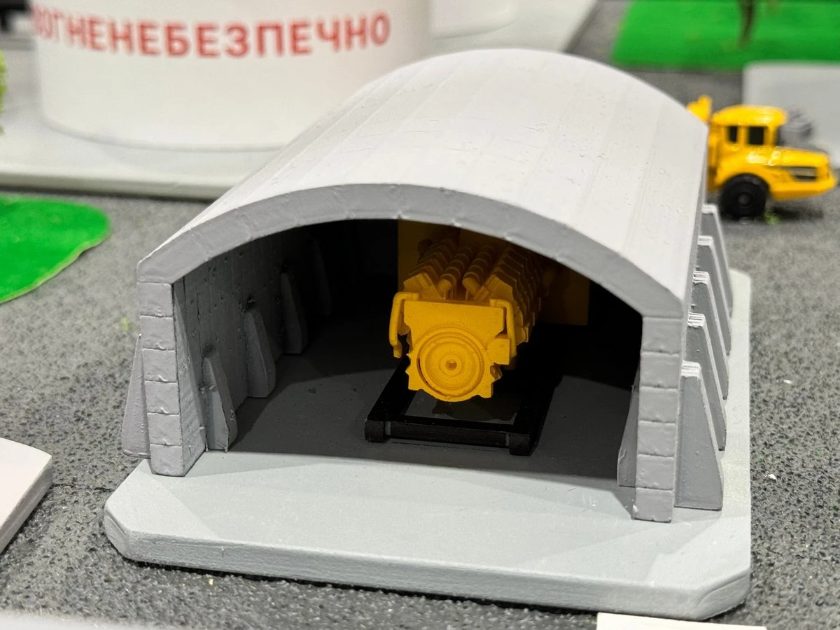 Model of the Bastion shelter for protecting energy installations. Photo: Oboronka