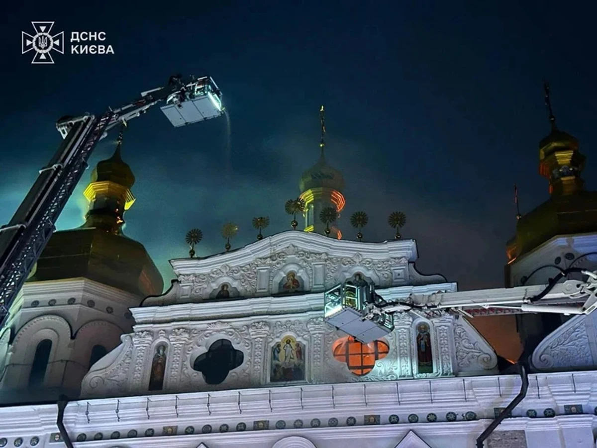 The Russian strike damaged the Assumption Cathedral