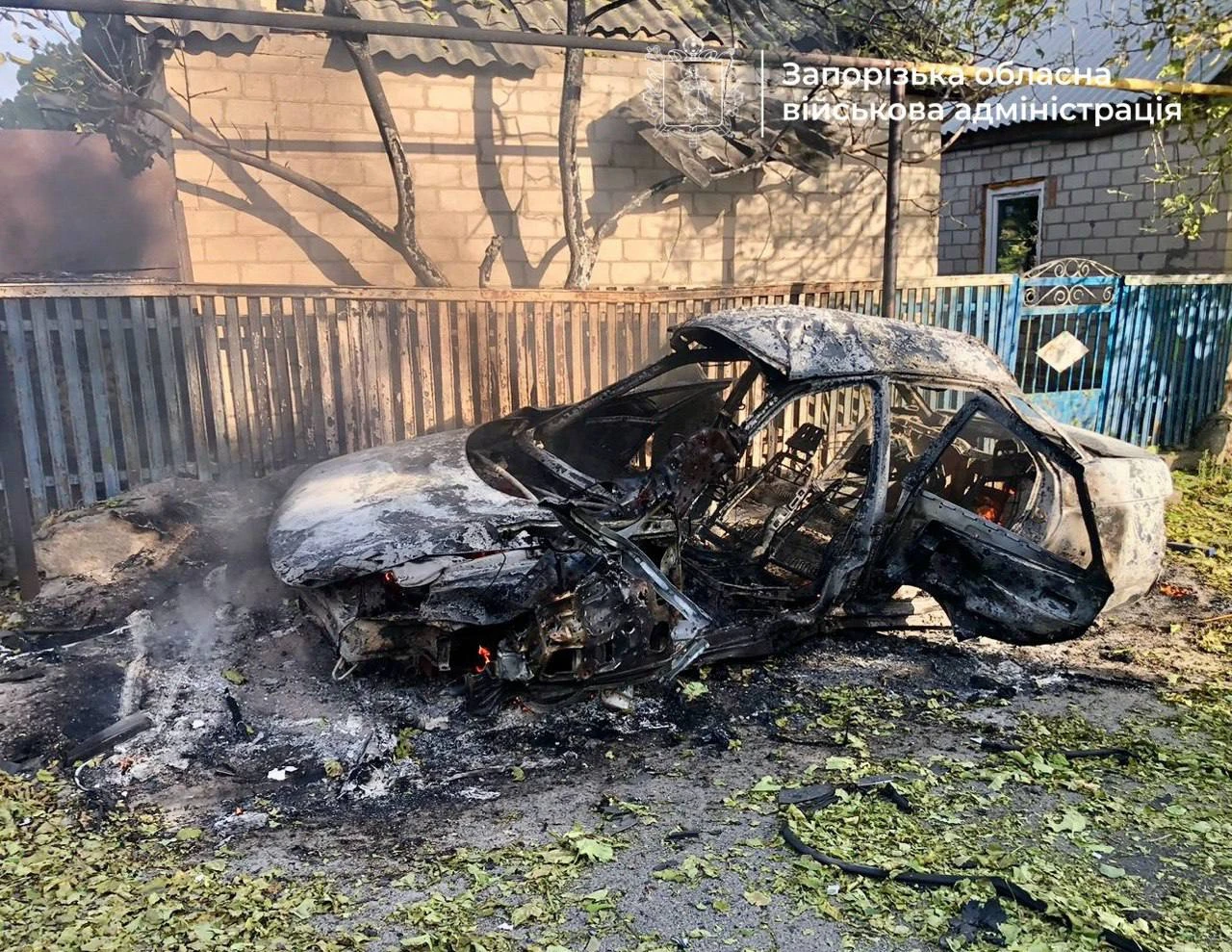 The aftermath of the attack. Photo: Zaporizhzhia Oblast Military Administration