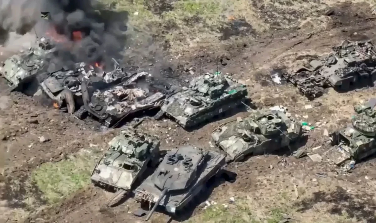 Знищені БМП Bradley і танки Leopard у Запорізькій області