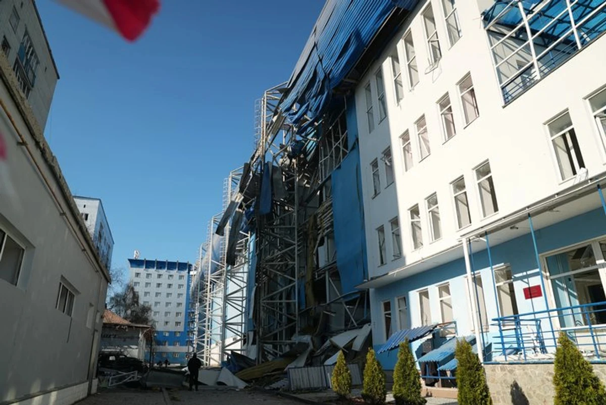 The indoor athletics arena