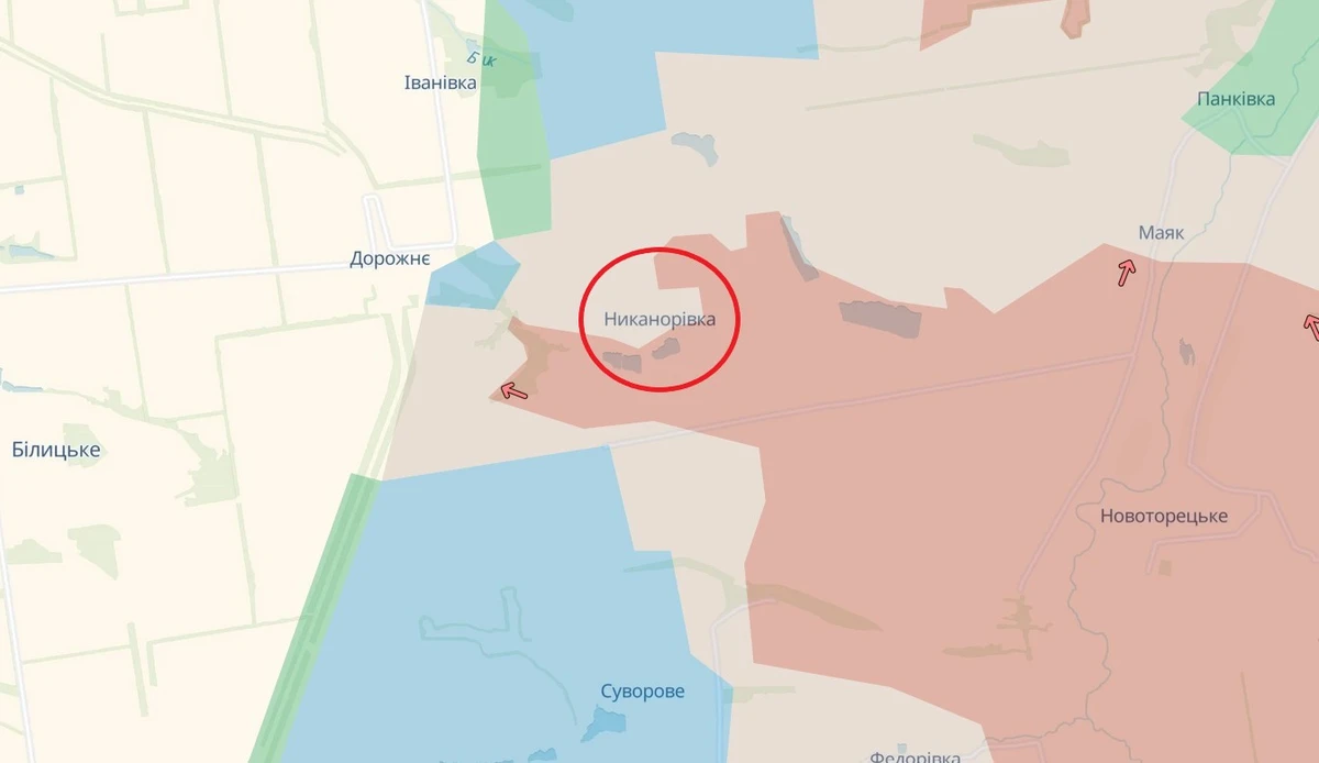 Никаноровка. Источник: DeepState