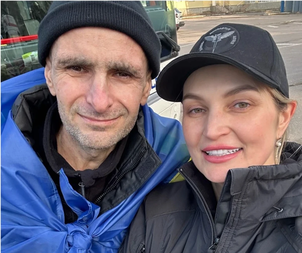 Oleksandr Savov on the day of his release