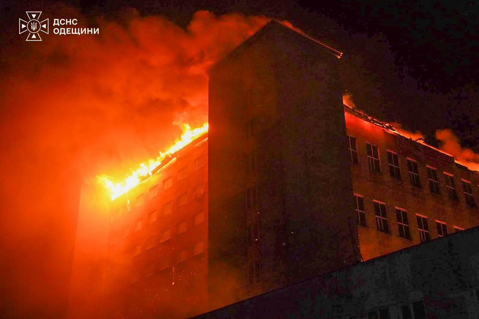 A fire in Odesa Oblast Photo: State Emergency Service of Ukraine