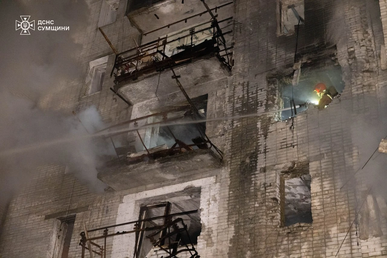 Firefighter extinguishing the fire