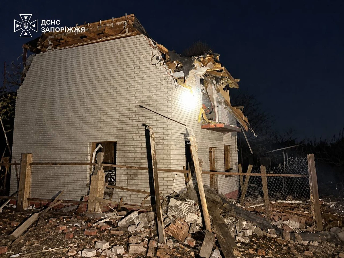 A damaged building