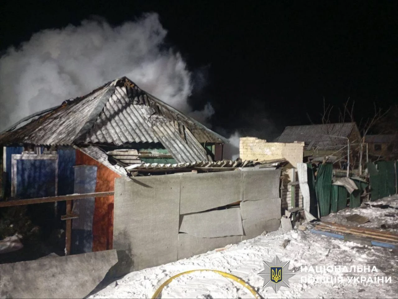 Aftermath of the Russian strike on Kyiv Oblast.