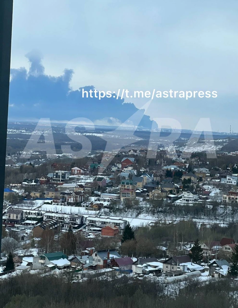 Пожар на нефтеперекачивающей станции Горький в Нижегородской области РФ. Фото из Telegram-канала Astra