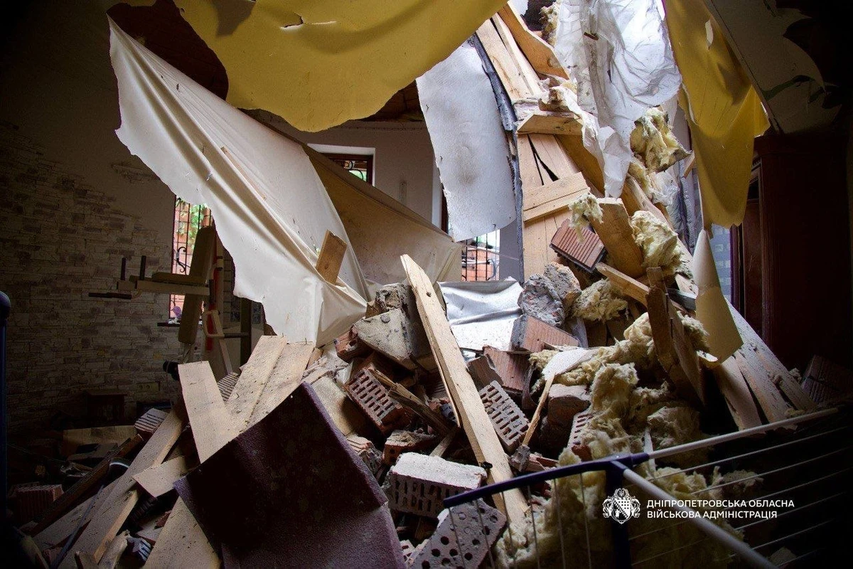 The aftermath of the Russian attack.