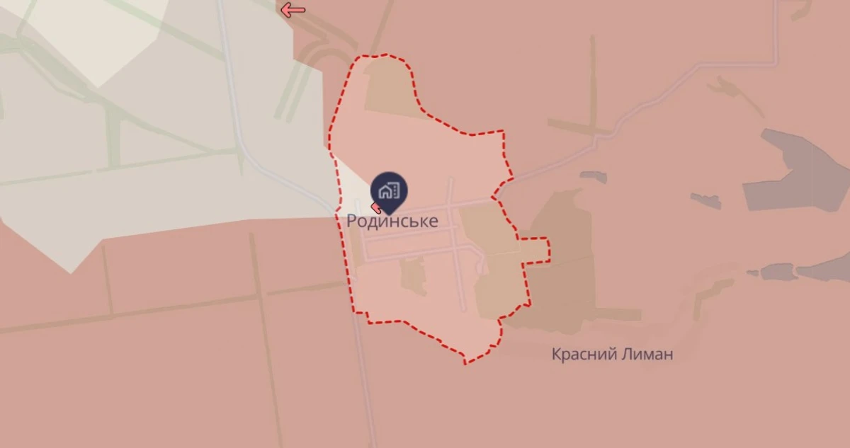 Ситуація в Родинському станом на 21 серпня, deepstatemap