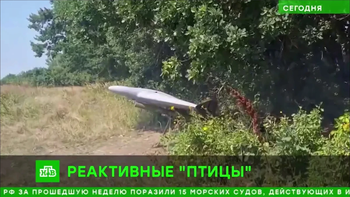 Launch of the jet-powered version of the BM-35 attack drone.