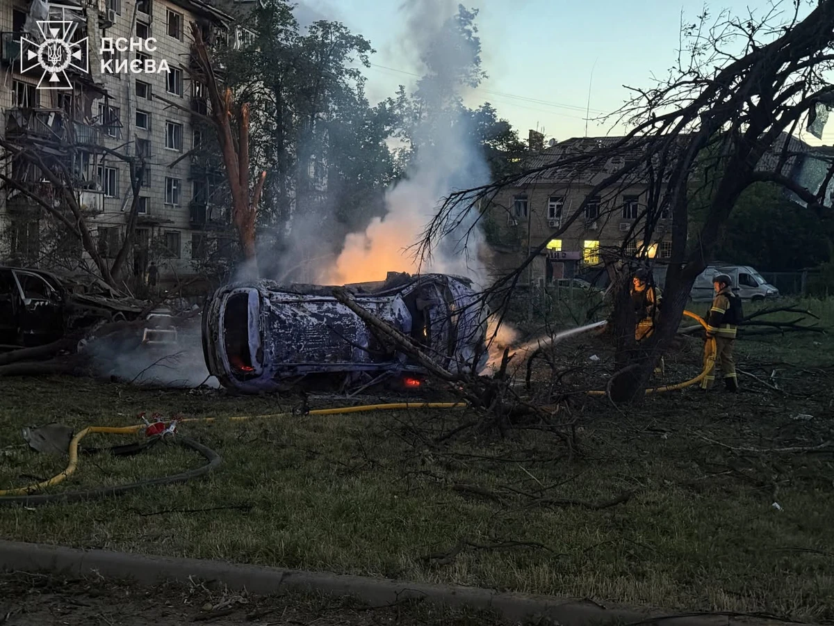 Firefighters working