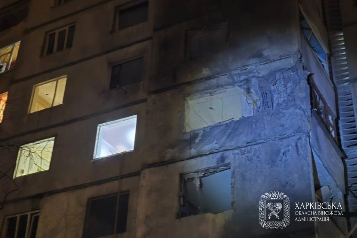 A damaged building