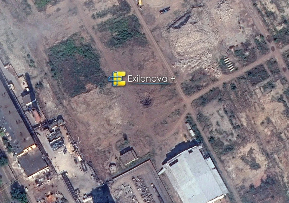 The impact site of the FP-5 Flamingo missile that did not reach the plant in Volgograd