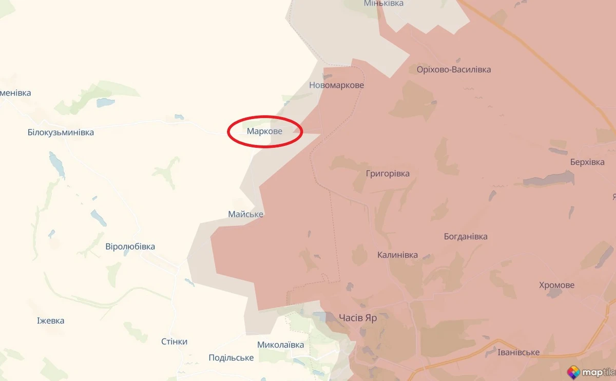 Село Марково на карте DeepState