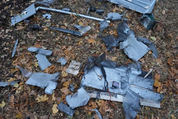 Debris from a Molniya-1 UAV in Kharkiv, November 2024.
