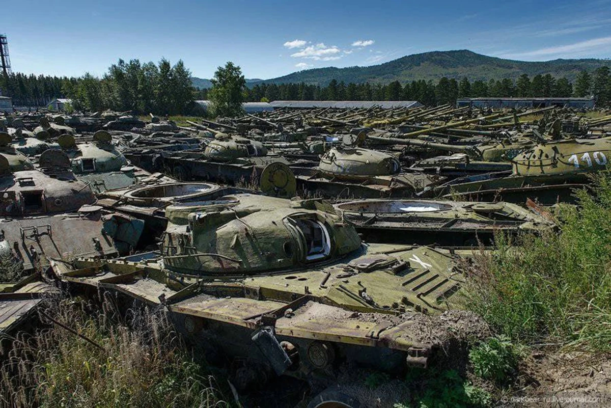 Tanks at a storage base.