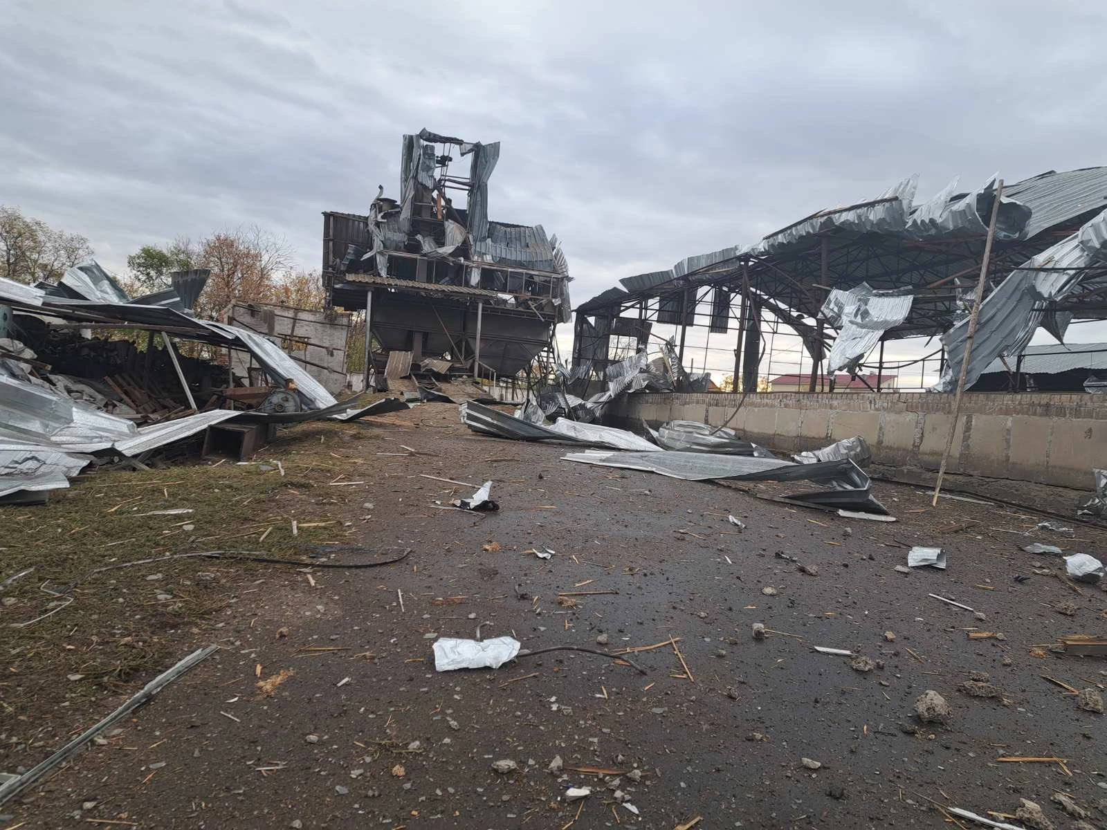 The aftermath of the Russian attack on the agricultural business. Photo: UAC
