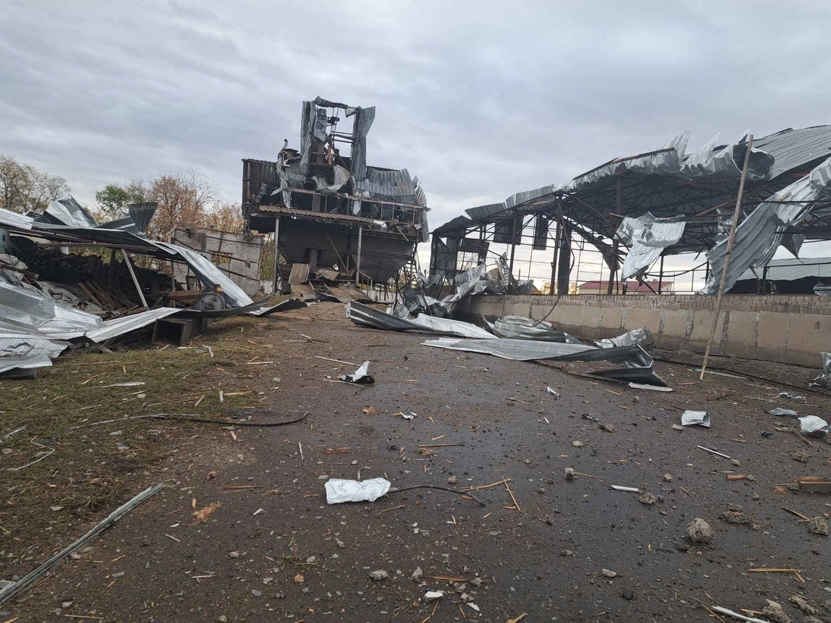 The aftermath of the Russian attack on the agricultural business. Photo: UAC