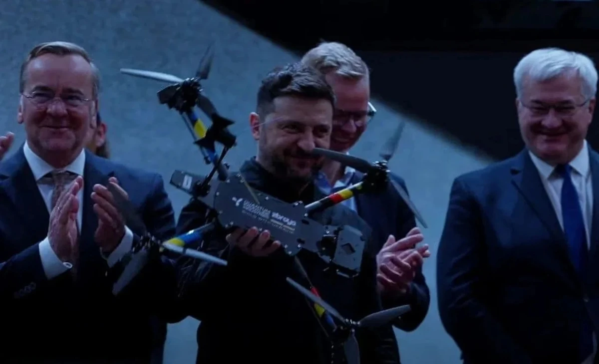 Volodymyr Zelenskyy at the opening of the plant