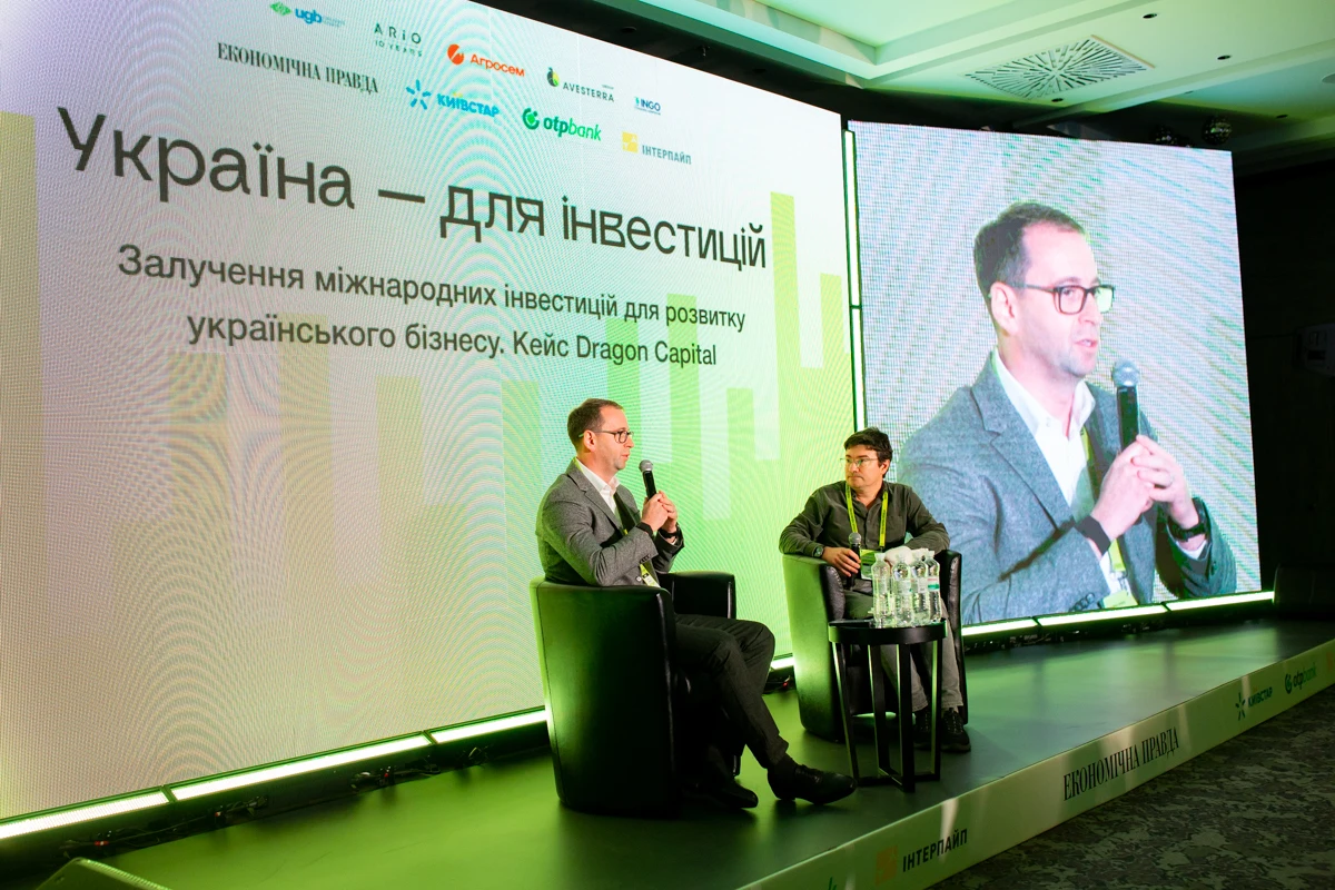 Serhii Sydorenko, Editor of European Pravda, and Yevhen Baranov, Head of Infrastructure at Dragon Capital