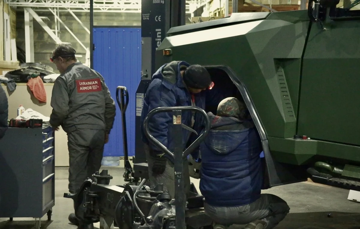 Repair workshop of design and manufacturing company Ukrainian Armor