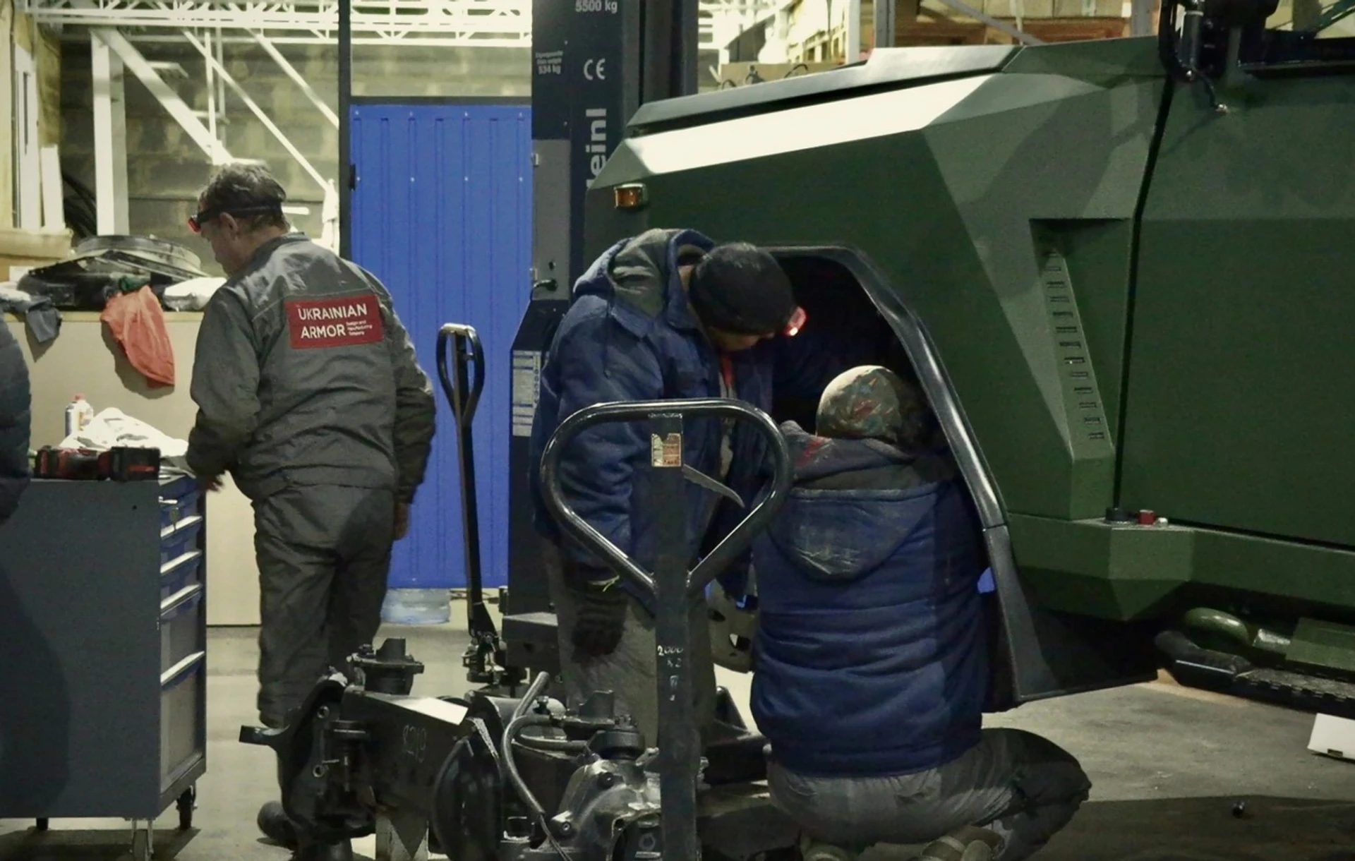 Repair workshop of design and manufacturing company Ukrainian Armor