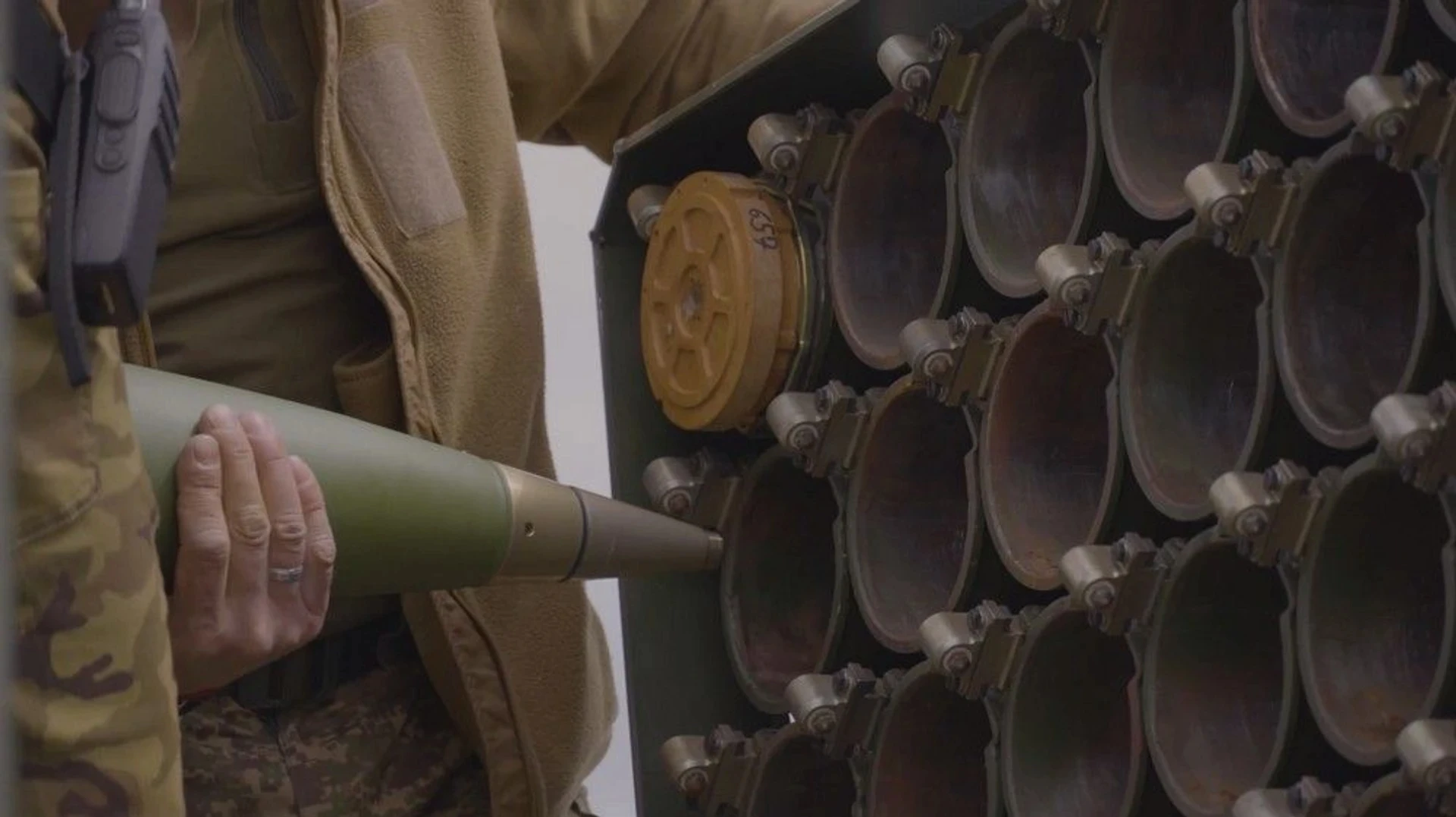 Upgraded BM-21 Grad multiple-launch rocket system (MLRS)