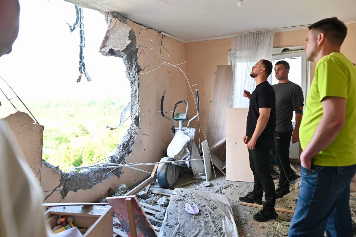 последствия атаки РФ в Вышгородском районе, фото ОВА