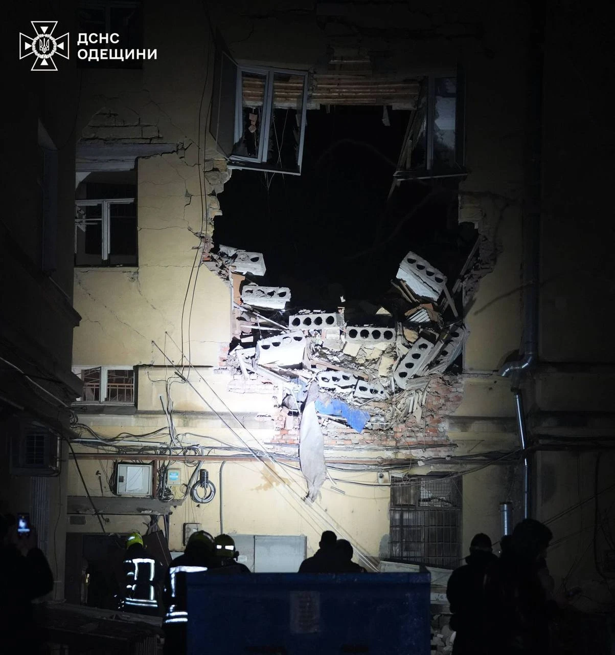 Consequences of the Russian drone strike on Odesa on the night of January 27. Photo of the State Emergency Service
