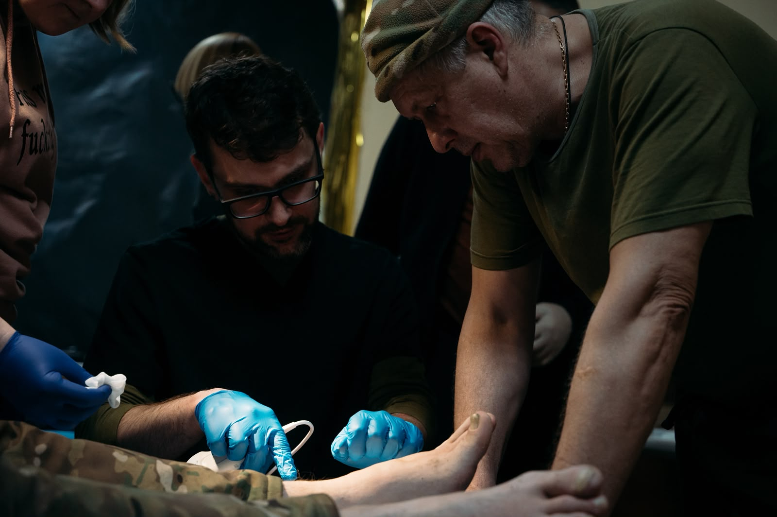 Dmytro treats both combat wounds and soldiers' routine medical problems Photo: 3rd Army Corps