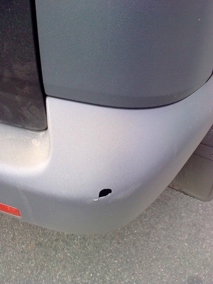 Повреждения авто охраны Януковича