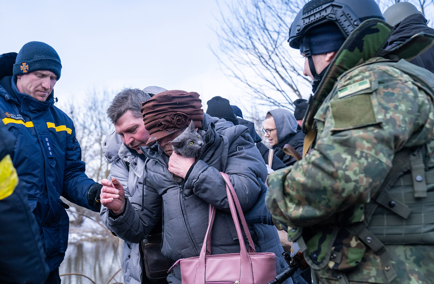 Евакуація людей з міста Ірпінь